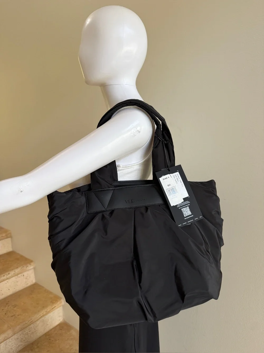 NWT VEE COLLECTIVE Small Caba Tote Handbag Bag, Black